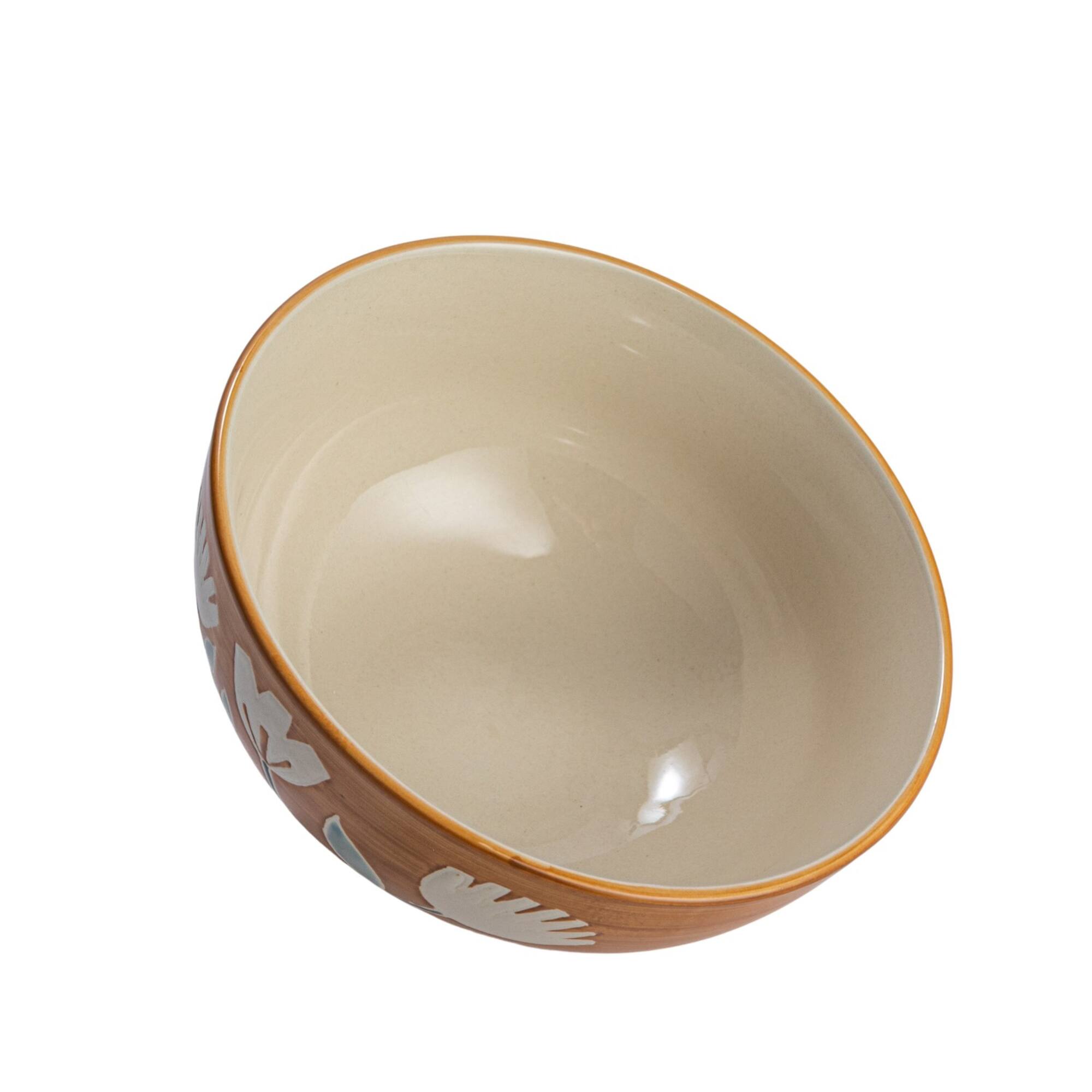 Hello Honey® 8" Hand-Painted Wax Relief Pattern Stoneware Bowls, 6ct.